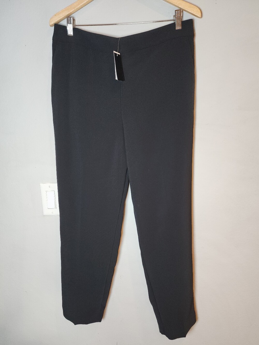 NWT Ann Taylor Eva Curvy Black Dress Slacks Trousers Drape Women's Size 12